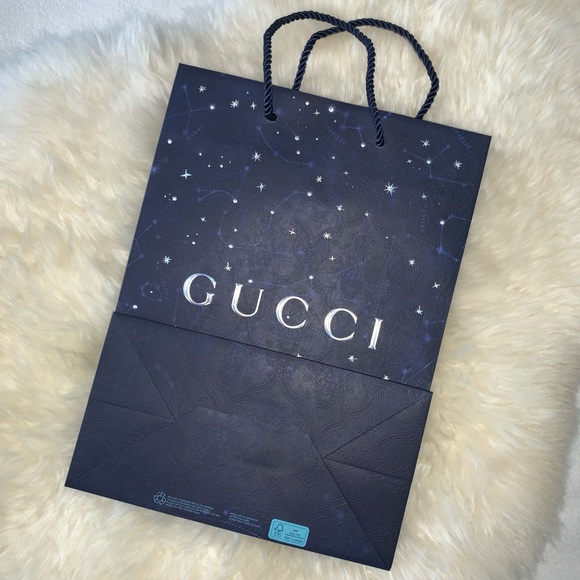 NEW! GUCCI Shopping Bag, Navy with Stars & Constellations, GORGEOUS! - Picture 13 of 15